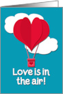 Love Is In the Air Be My Valentine Paper Cut Out Shapes Style card