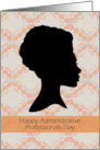 Happy Administrative Professionals Day Ethnic Woman Mud Cloth Pattern card