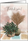 Kindness Thank You House Plants Slate Tile Floor Watercolor Style card