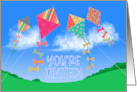 You’re Invited Colorful Kites in the Summer Sky Invitation card