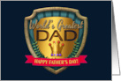 World’s Greatest Dad Happy Father’s Day Gold Crown Medallion card