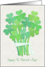 Happy St. Patrick’s Day Felt Look Shamrocks card