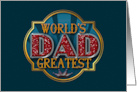 World’s Greatest Dad Crown Decorative Shield card