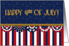 Patriotic Banners Bunting Happy 4ᵗʰ of July card