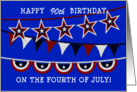 You Customize Age Happy Birthday on Fourth of July card