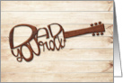 Wood Carved Dad You Rock Guitar Happy Father’s Day card