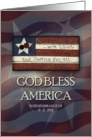With Liberty and Justice For All, God Bless America, Patriot Day card