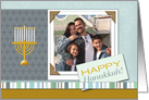 Happy Hanukkah Menorah Photo Card You Customize card