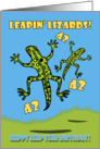 Leapin’ Lizards! Leap Year Birthday 42 Years Old card
