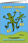 Leapin’ Lizards! Leap Year Birthday 41 Years Old card