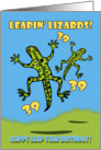 Leapin’ Lizards! Leap Year Birthday 39 Years Old card