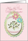 Happy First Easter Granddaughter Decorative Paper Cut Out Egg card