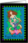 Mermaid and MerChild Happy Mother’s Day!, Red Haired Mermaid card