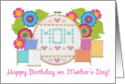Happy Birthday on Mother’s Day Mom! Embroidery Hoop, Sewing Notions card