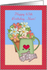 Happy 65th Birthday Mum Watering Can with Flowers card