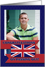 Congratulations On Passing Out! United Kingdom, Union Jack, Photocard card