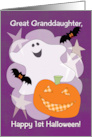 Great Granddaughter Happy First Halloween Cute card