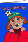 Sadie Hawkins Day, Girls Ask Guys Out On A Date, Freckle Face Girl card