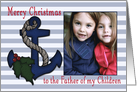 To The Father of My Children, Merry Christmas, Holly Anchor card