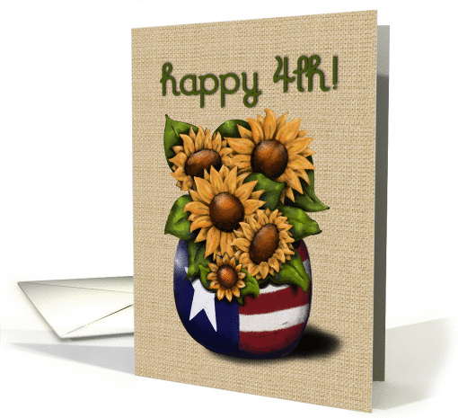 Happy 4th!, Independence Day, Patriotic, Sunflowers,... (1032607)
