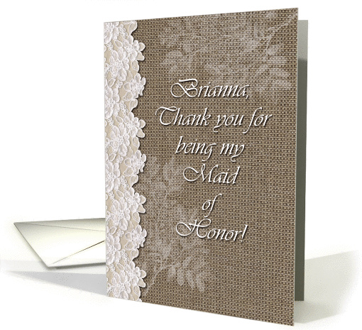 Brianna, Maid of Honor, Lace and Burlap, Wedding... (1057191)