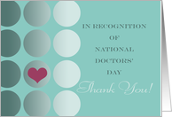 National Doctors’ Day Thank You With Heartfelt Gratitude card