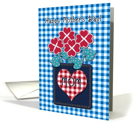 Happy Mother's Day! Mom, Seersucker Fabric Look, Gingham Checks card