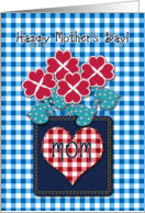 Happy Mother’s Day! Mom, Seersucker Fabric Look, Gingham Checks card