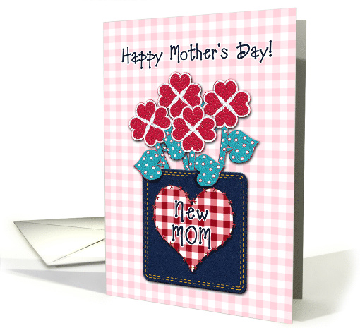 Happy Mother's Day New Mom Denim Look Pocket card (1062259)