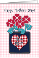 Happy Mother’s Day New Mom Denim Look Pocket card