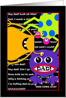 Dad Happy Father’s Day, Whimsical Monsters card