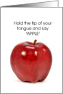 Humorous Birthday, Apple Photograph, Say A Bad Word, Corny Humor card