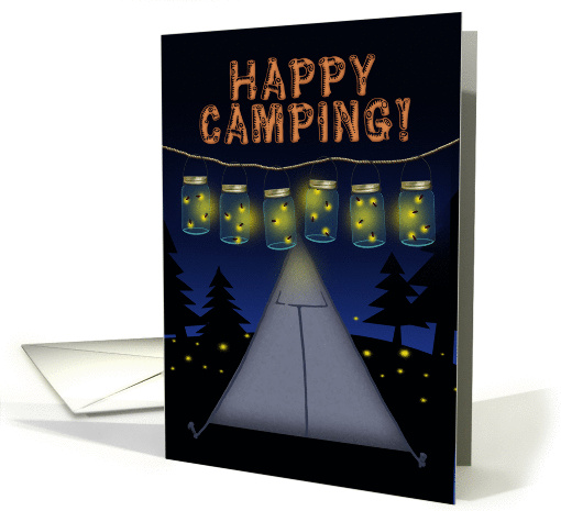 Happy Camping! Fireflies in Hanging Canning Jars, Natural... (1287338)