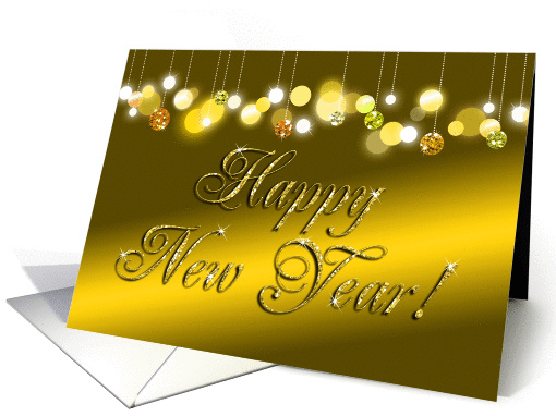 Happy New Year! Golden Glitter and Sparkles Look, Elegant... (1331448)