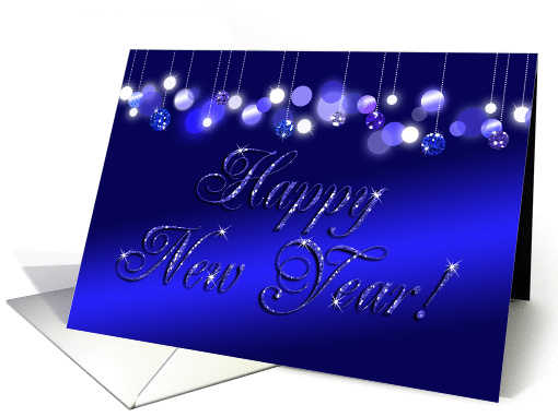 Happy New Year! Blue Glitter and Sparkles Look, Elegant... (1331450)