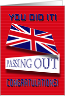 Passing Out Congratulations, Union Jack, U K Military Achievement card