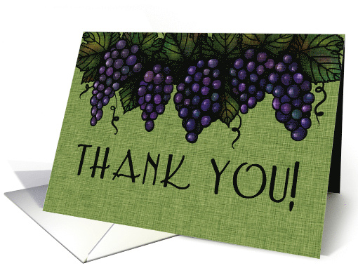 Thank You! Any Occasion Thank You Card, Purple Grapes,... (1444550)