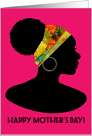 Happy Mother’s Day! Beautiful Head Wrap, African Woman Silhouette card