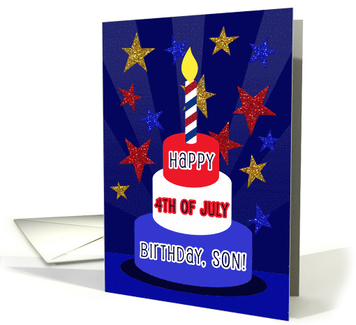 Happy 4th of July Birthday Son! Holiday Birthday, Red,... (1469048)