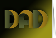 DAD Happy Father’s Day Art in Shades of Green For Dads card