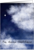Our Sincere Condolences Evening Sky With Cumulus Clouds card