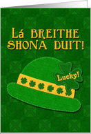 Happy Birthday Lucky! Luck of the Irish La Breithe Shona Duit card