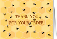 Thank You For Your Order! Business Card Busy Bees and Beehive card