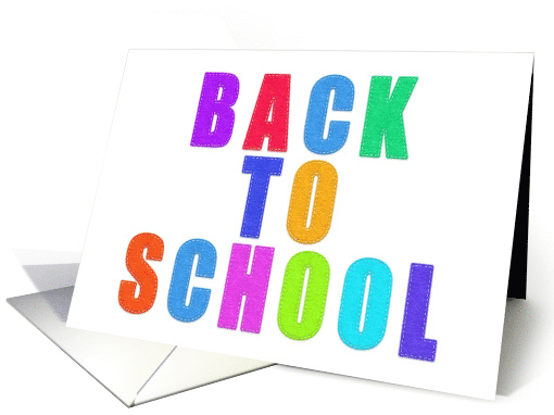 Back To School Encouragement Felt Look Font card (1633224)