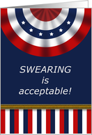 Inauguration Day in the United States Patriotic Banner Swearing In card