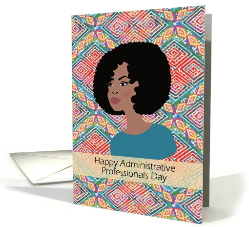 Happy Administrative Professionals Day Ethnic Woman Mud... (1682116)