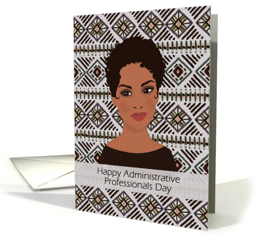 Happy Administrative Professionals Day Ethnic Woman Mud... (1683900)