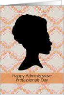 Happy Administrative Professionals Day Ethnic Woman Mud Cloth Pattern card