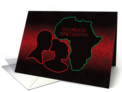 Juneteenth You Customize Front Text Colors of the Flag of Africa card
