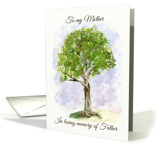 To My Mother in Loving Memory of Father Lone Tree card (1745406)